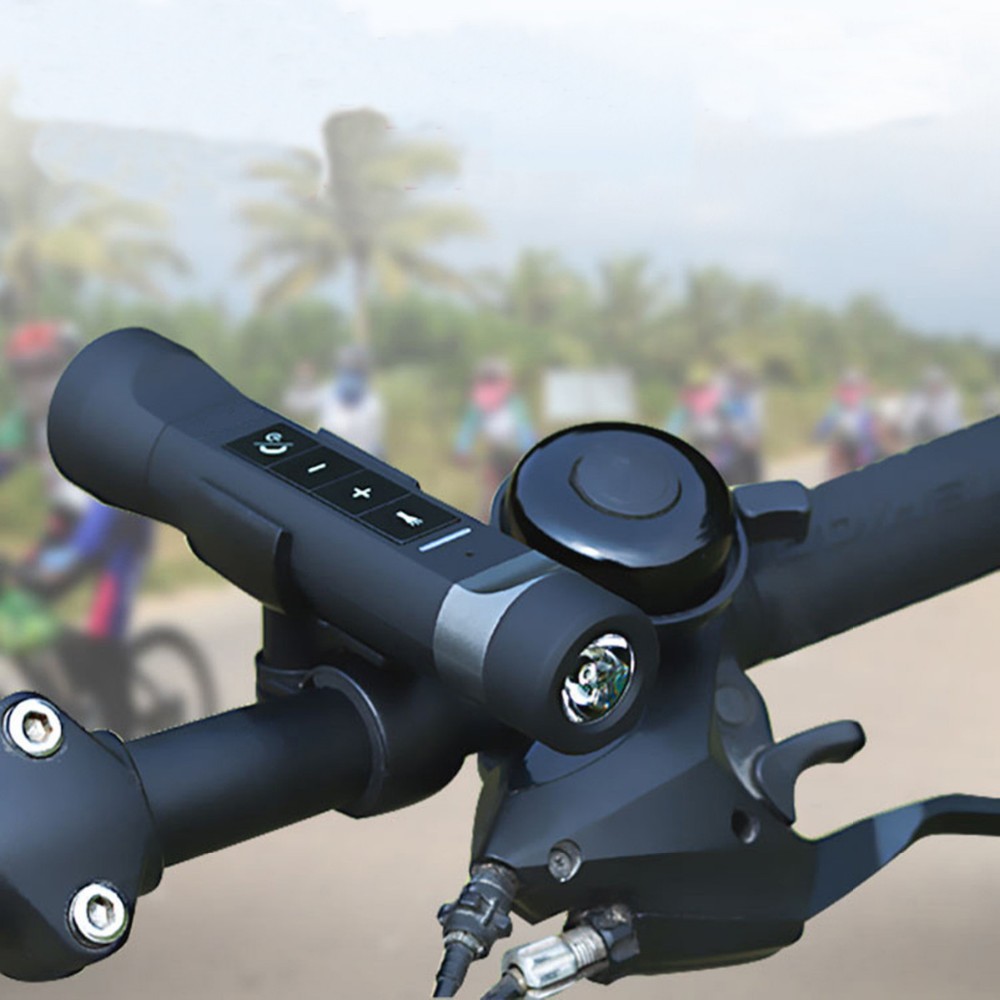 safety sound - Multi-function 4 In 1 Outdoor Bicycle Wireless Bluetooth Music Radio Speaker LED Flashlight Light Bicycle Holder Power Bank O15