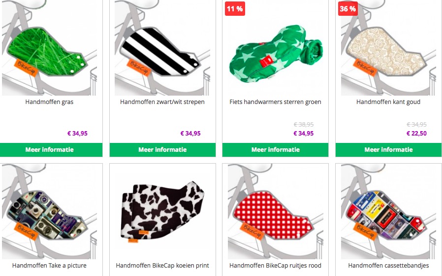 handmoffen met prints